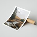 Plakat bez ramy 21x30 - W Górskiej Dolinie - artystyczna fotografia, las