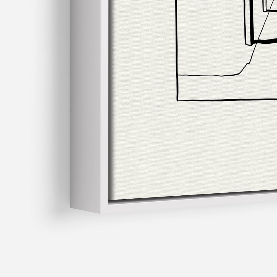 Obraz w ramie 50x70 - Poezja światła i cienia - nowoczesna sztuka, minimalistyczny styl - rama biała