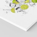 Obraz na płótnie 140x70 - Rześkość i smak - limonki, lód