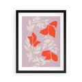 Plakat w ramie 40x50 - Kwiatowa Kreatywność - nowoczesny plakat, roślinne motywy - rama czarna