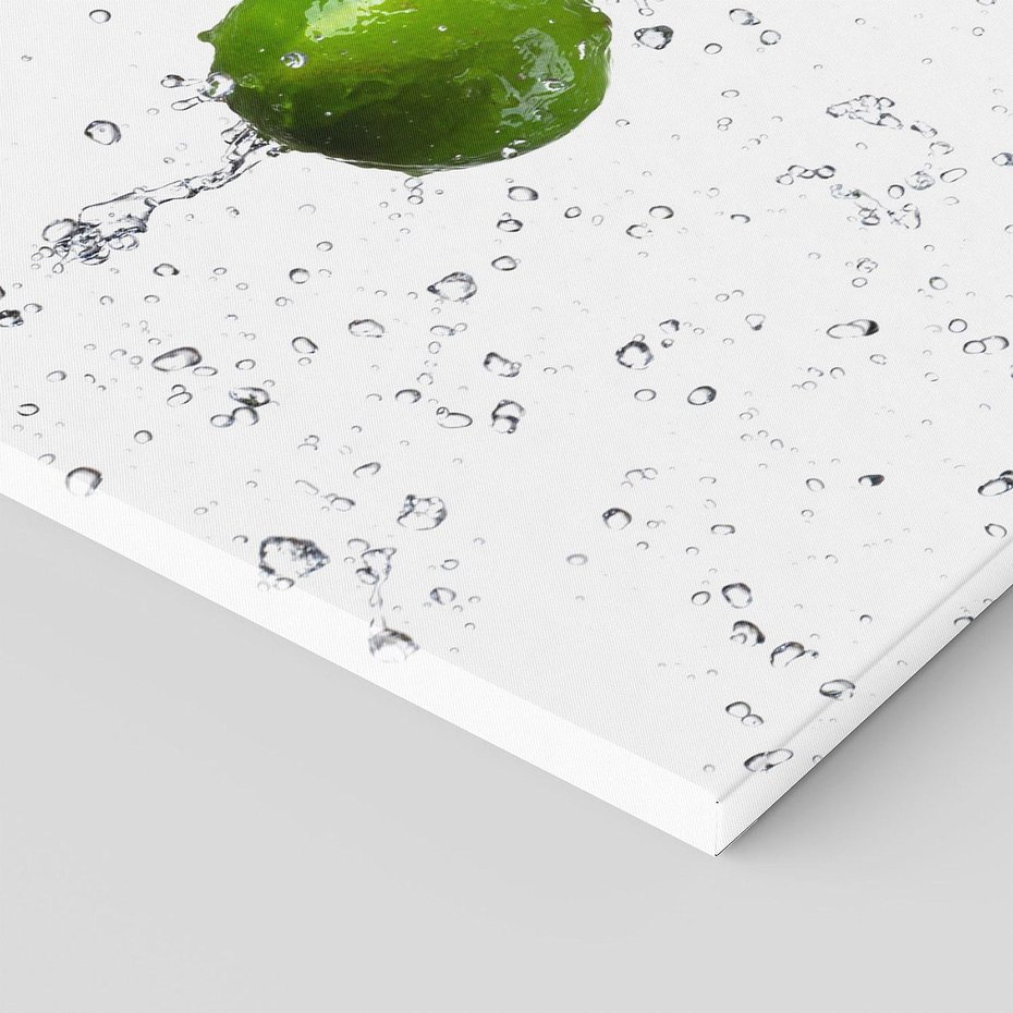 Obraz na płótnie 90x30 - Świeże limonki i woda - limonki, woda