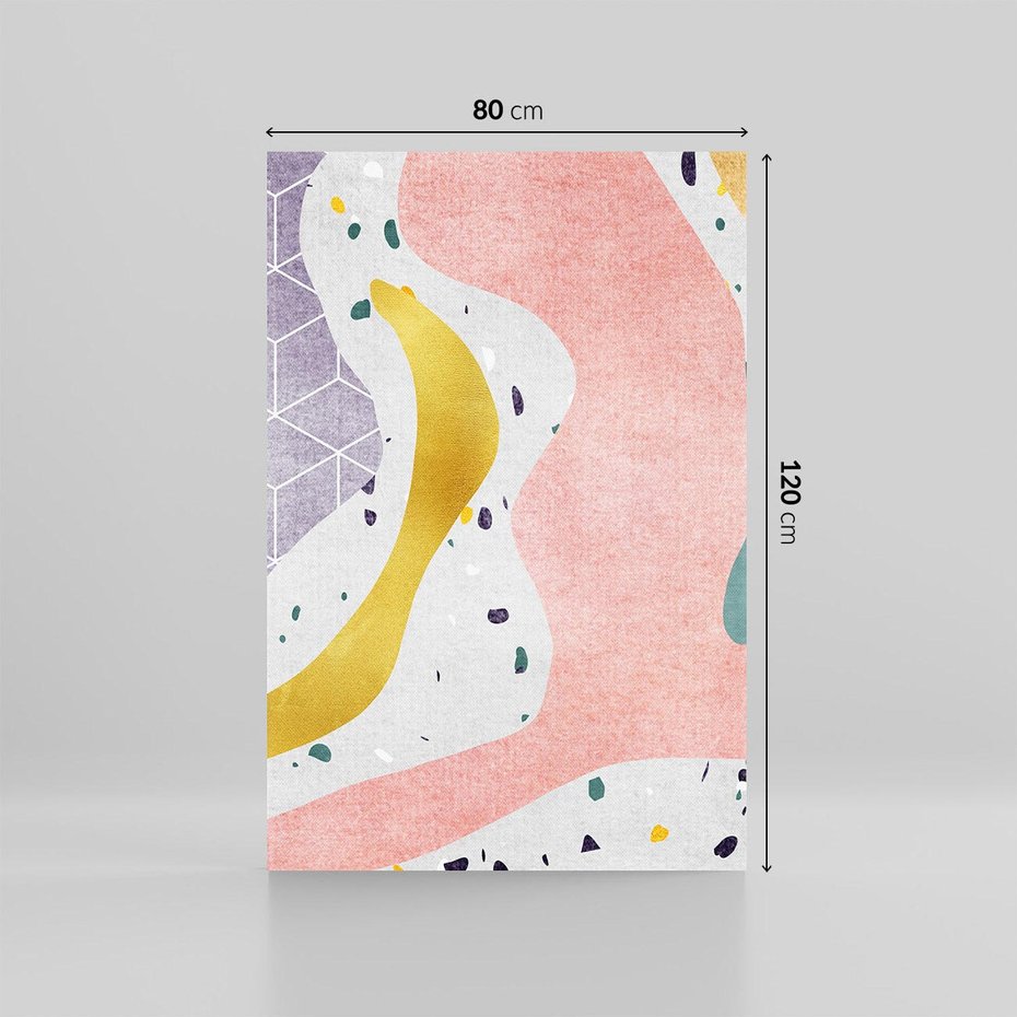 Obraz na płótnie 80x120 - Eklektyczny Mix - kolaż, pastelowe abstrakcyjne plamy