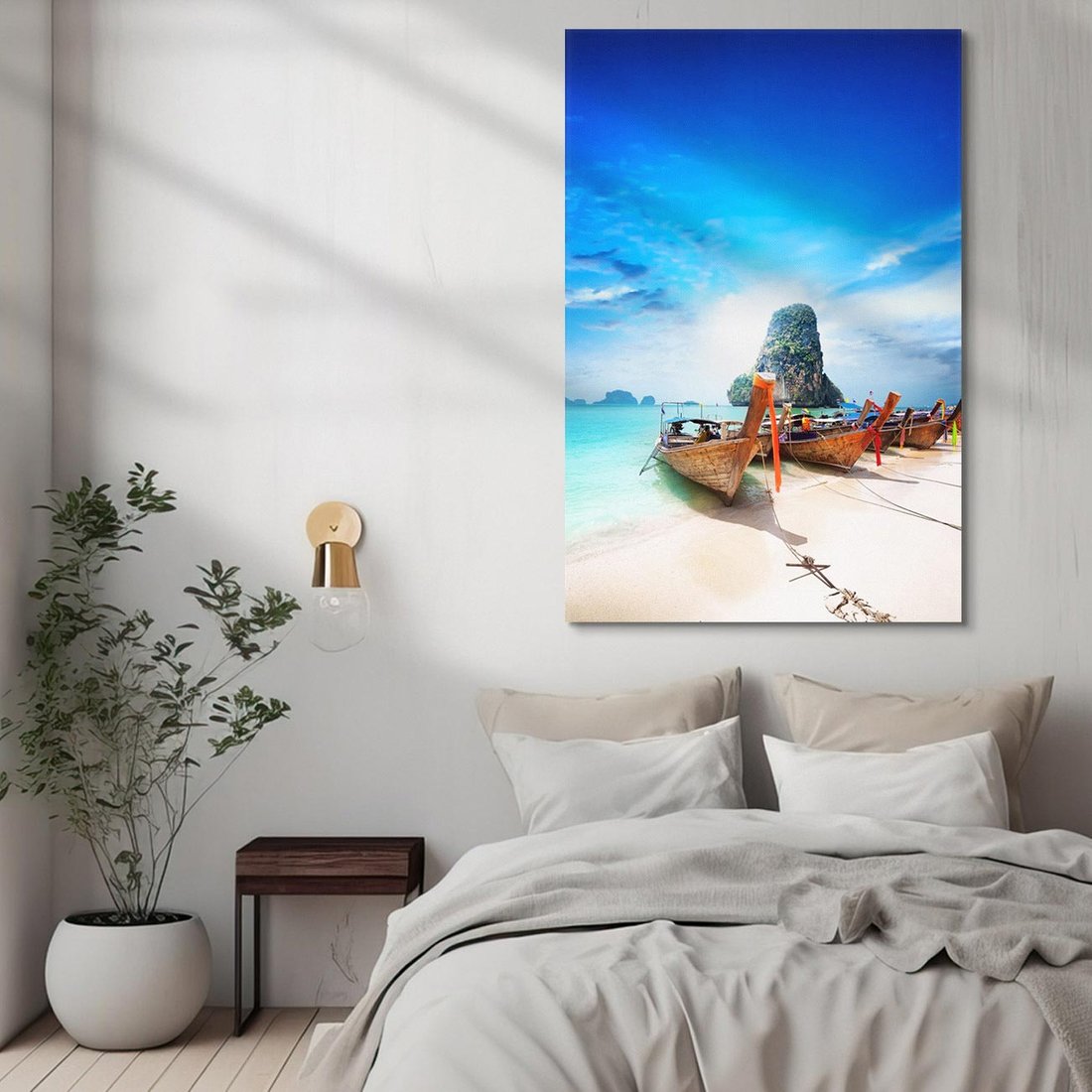 Obraz na płótnie 50x70 - Morze na Łodzi - morze, łódź