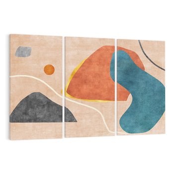 Obraz na płótnie 120x80 - Miedziana Ekspresja - abstrakcyjne kształty, plamy