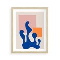 Plakat w ramie 40x50 - Bezgraniczna Galeria Plam - abstrakcja, nowoczesny plakat - rama drewno