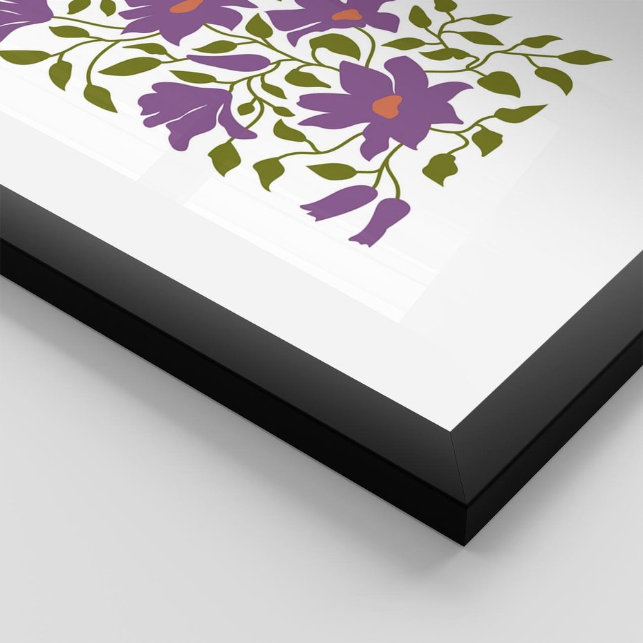 Plakat w ramie 30x40 - Rozmyte Granice - kwiaty, kompozycja - rama czarna