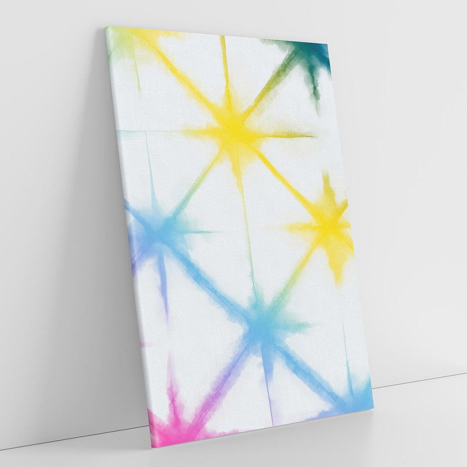 Obraz na płótnie 50x70 - Wibracje podświadomego hałasu - tęczowe kolorowe plamy, wybuchy