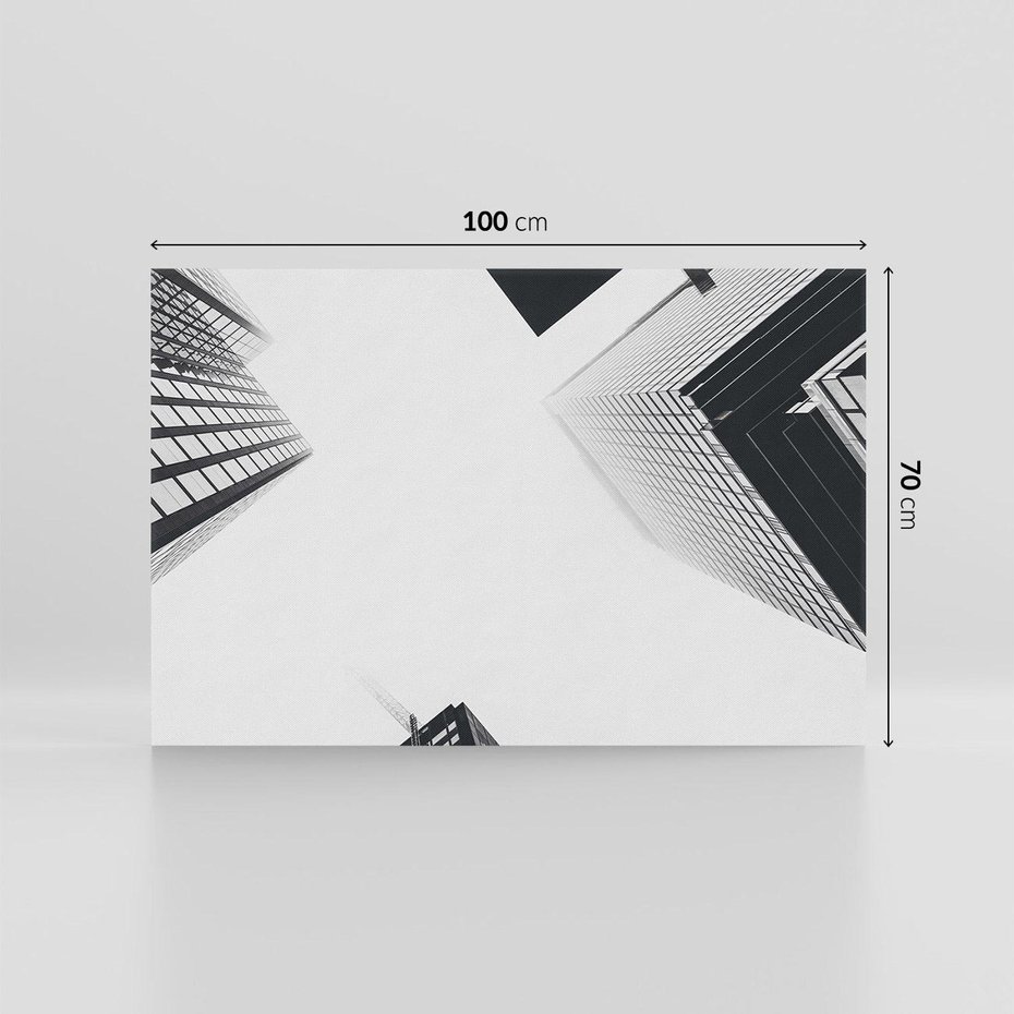 Obraz na płótnie 100x70 - Nowoczesna Dynamika - perspektywa, wieżowce