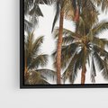 Obraz w ramie 70x100 - Palmy - tęsknota za Hawajami - palmy, Hawaje - rama czarna