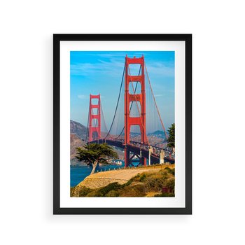 Plakat w ramie 30x40 - W krainie amerykańskich mostów - most, USA - rama czarna
