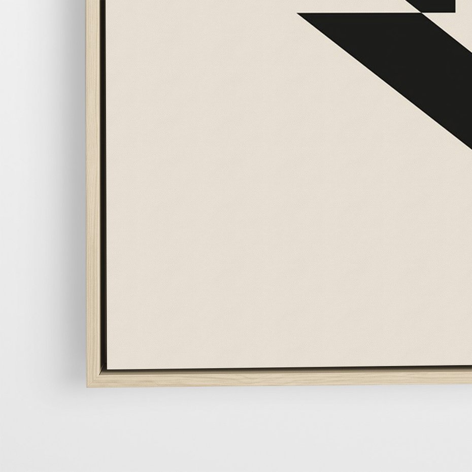 Obraz w ramie 80x120 - Rozkwitająca Abstrakcja - abstrakcyjne geometryczne kształty, minimalizm - rama drewno