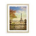 Plakat w ramie 50x70 - Paryż za Wieżą Eiffla - Paryż, Eiffla - rama drewno
