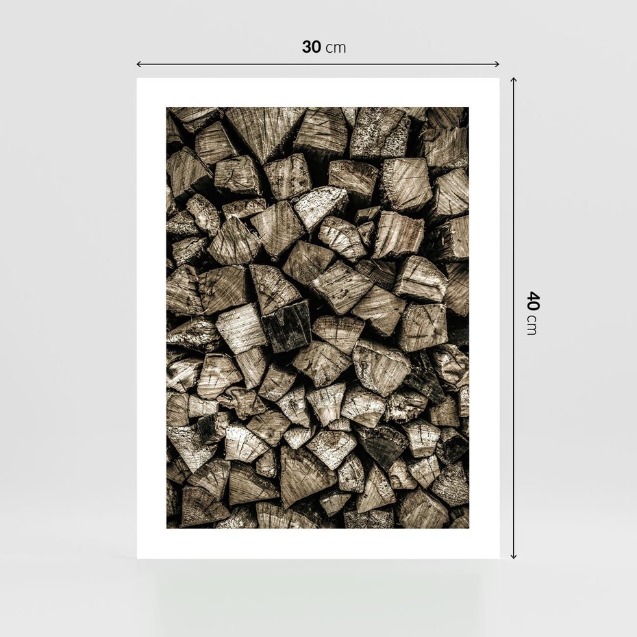Plakat bez ramy 30x40 - Piękno Drewna - belki drewna, drewno