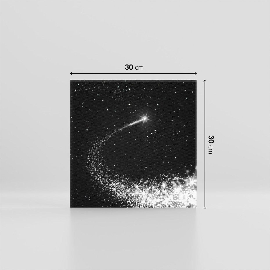 Obraz na płótnie 30x30 - Kometa wśród gwiazd - kometa, gwiazdy