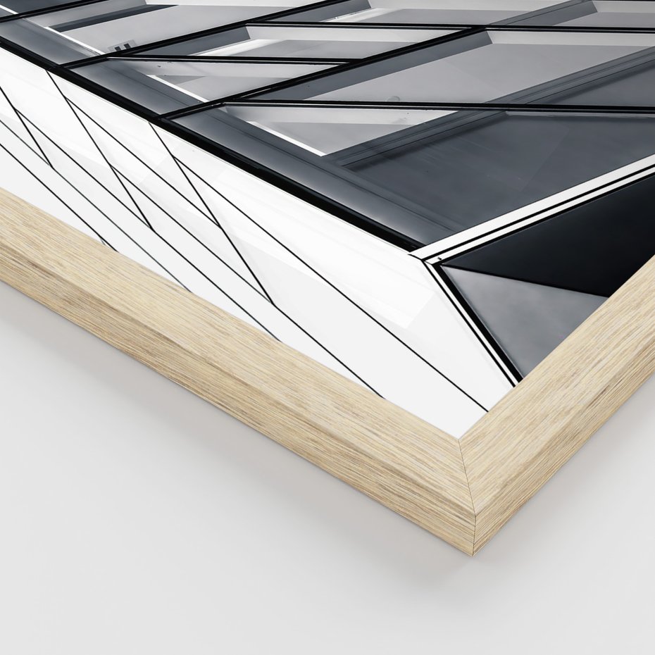 Zestaw obrazy w ramie 50x70 galeria - Architemtura, czarno, białe, fotografie - rama drewno