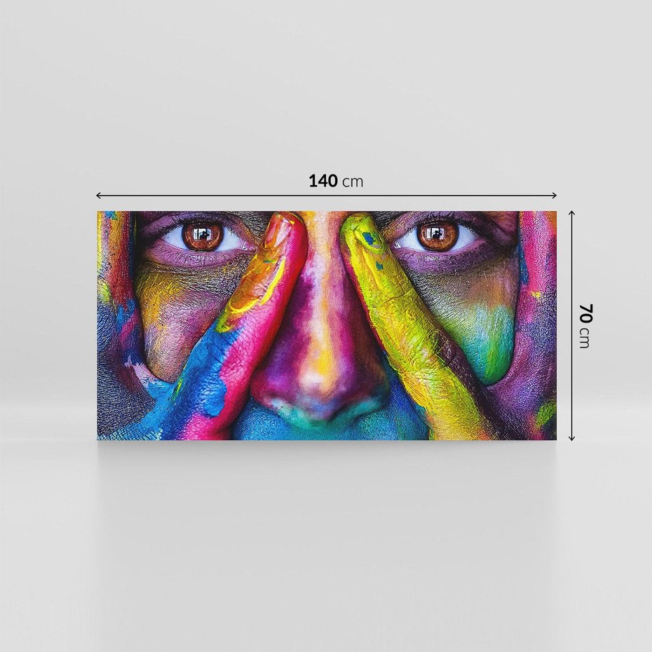 Obraz na płótnie 140x70 - Abstrakcyjna refleksja człowieka - człowiek, abstrkacja