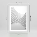 Plakat w ramie 50x70 - Nowoczesna Ekspresja - abstrakcja, 3D - rama biała