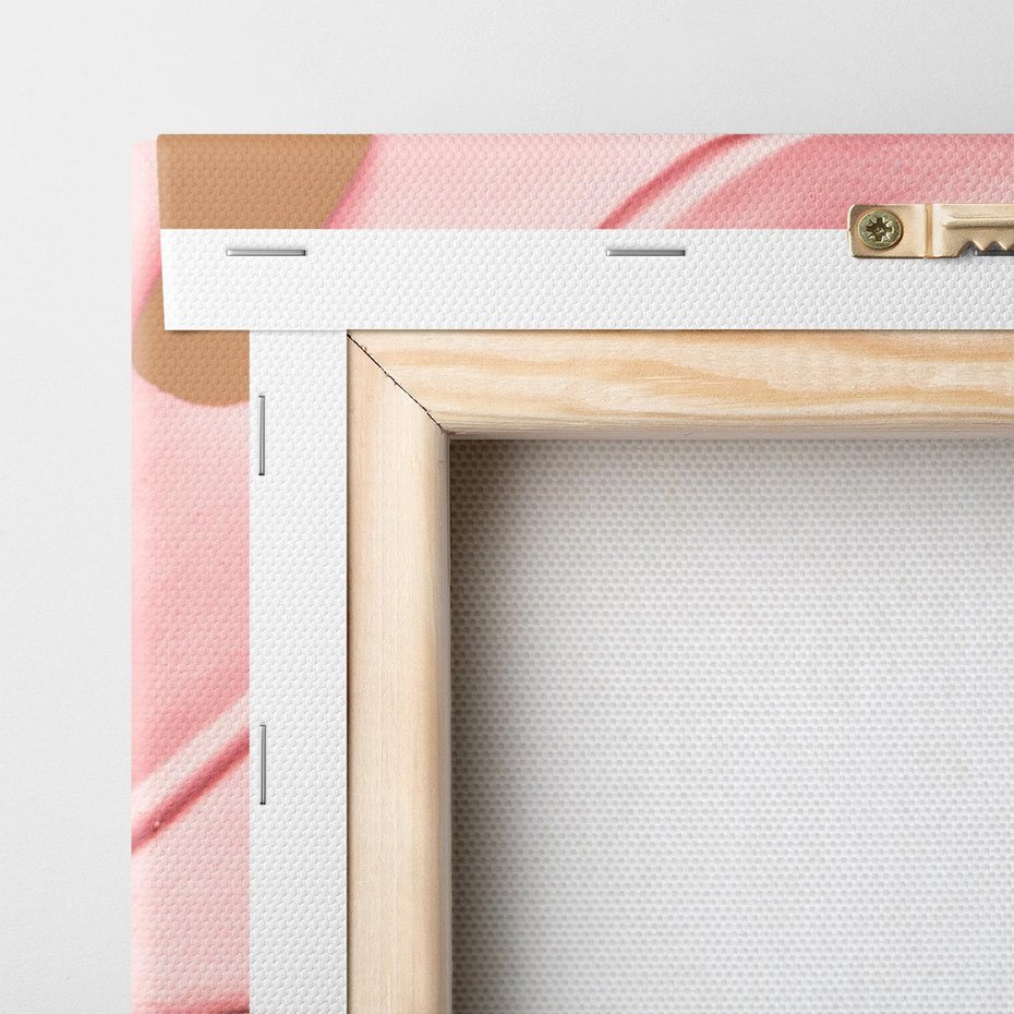 Obraz na płótnie 40x40 - Różowa monstera w pełnym rozkwicie - różowa, monstera