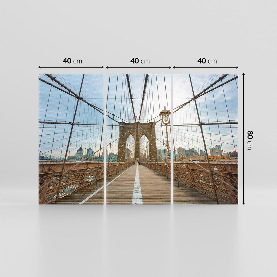 Obraz na płótnie 120x80 - Duch Manhattanu - most, Nowy Jork