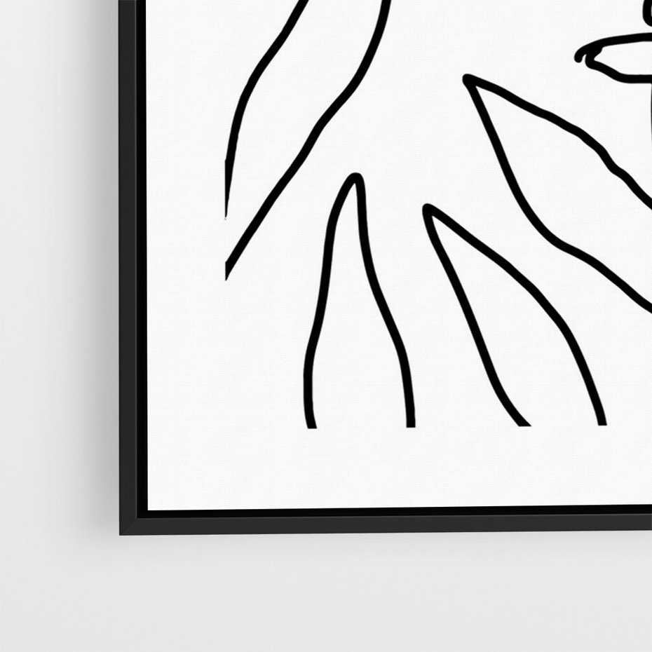 Obraz w ramie 50x70 - Konturem Naznaczone - mroczna sztuka, minimalizm - rama czarna