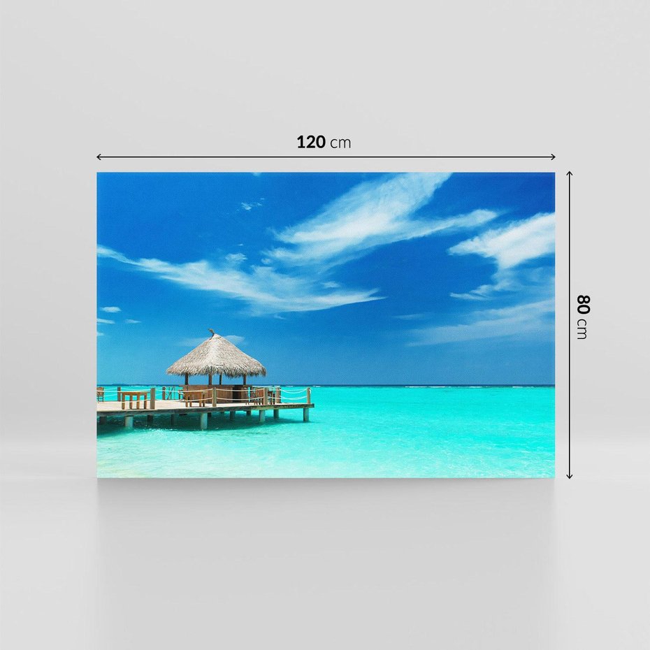 Obraz na płótnie 120x80 - Magia tropikalnego molo - tropiki, ocean