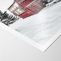 Plakat bez ramy 30x40 - Domek w Śnieżnych Górach - domek, góry