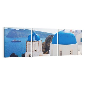 Obraz na płótnie 150x50 - Perspektywa na Santorini - Santorini, perspektywa