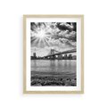 Plakat w ramie 30x40 - Most w Mieście - most, miasto - rama drewno