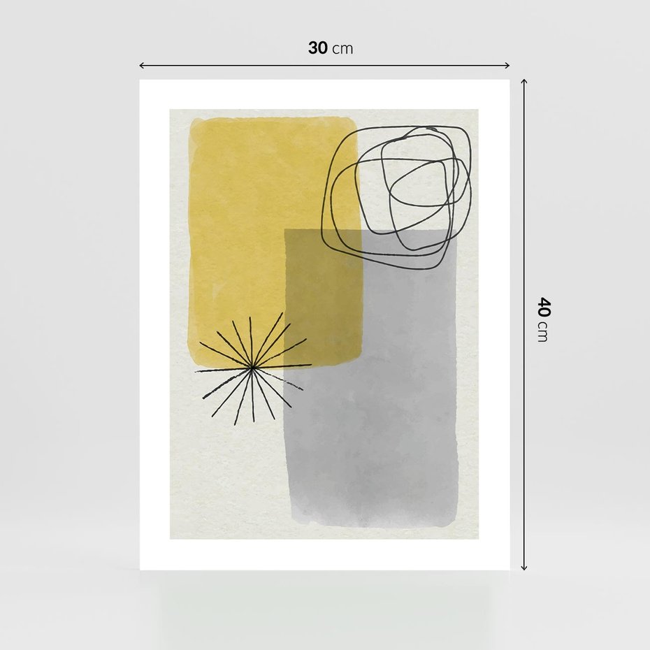 Plakat bez ramy 30x40 - Rozbijające Granice Akwarel - abstrakcja, akwarelowe plamy