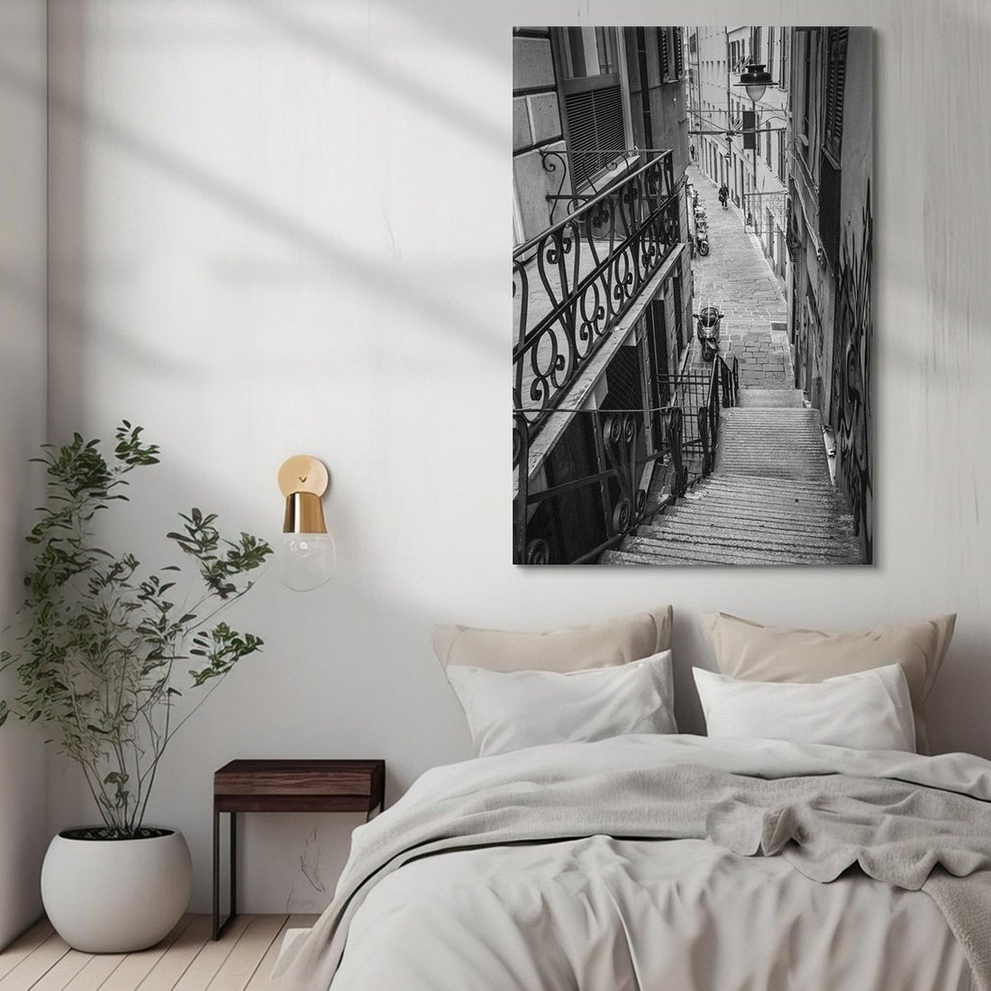 Obraz na płótnie 80x120 - Magiczne spacery - uliczka, perspektywa