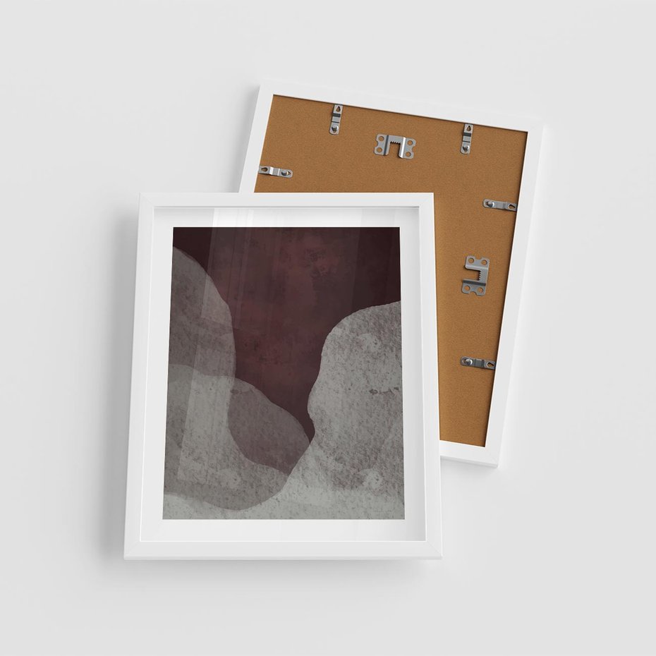 Plakat w ramie 40x50 - Zaklęte Zaburzenia - mroczny plakat, nowoczesne wnętrza - rama biała