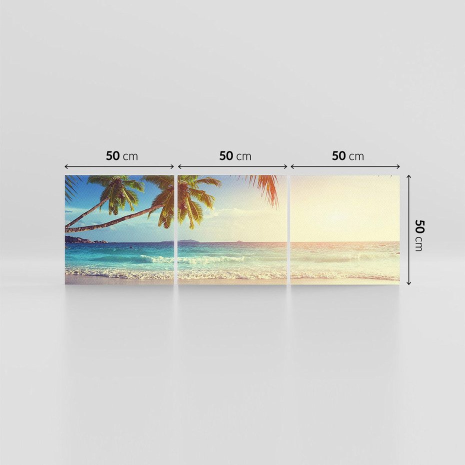 Obraz na płótnie 150x50 - Rajska plaża na Seszelach - Seszele, plaża