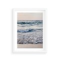 Plakat w ramie 30x40 - Malowniczy Nadmorski Krajobraz - morze, fale - rama biała