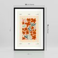 Plakat w ramie 50x70 - Refleksje Kolorowych Tajemnic - kwiaty, kompozycja - rama czarna
