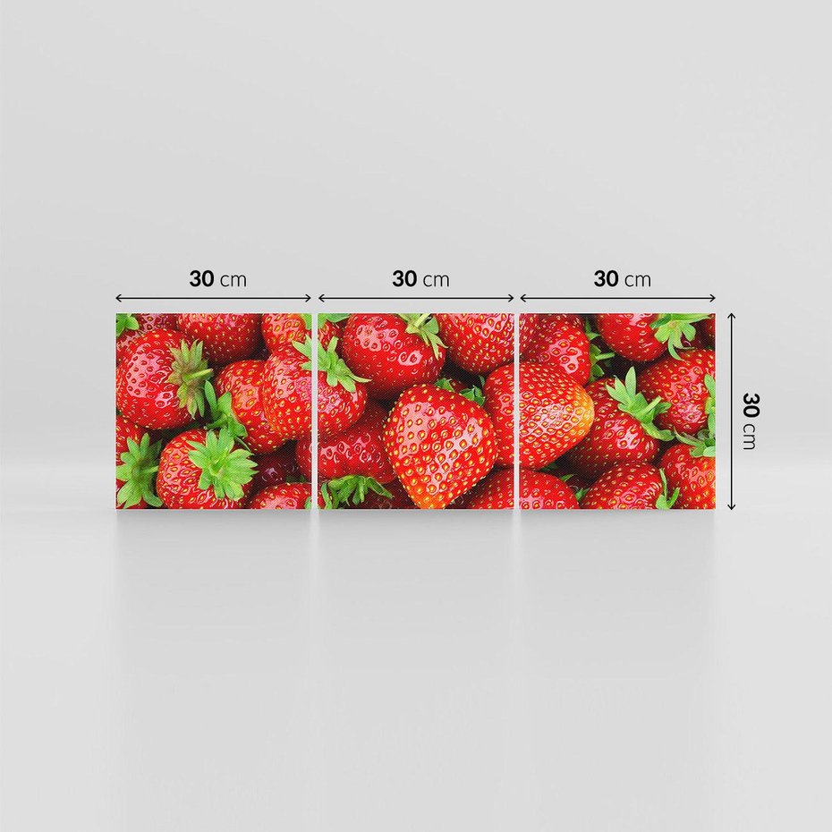 Obraz na płótnie 90x30 - Słodkie kuszenie - truskawki, owoce