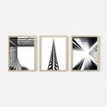 Zestaw obrazy w ramie 40x50 galeria - Architektura, perspektywa, wieżowce - rama drewno