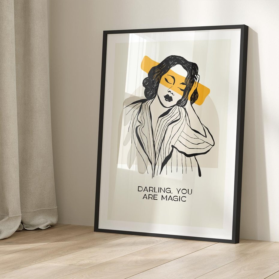 Plakat bez ramy 30x40 - Sztuka Kobiecej Osobowości - nowoczesna grafika, kobieta