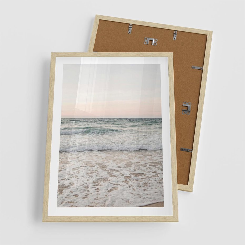 Plakat w ramie 50x70 - Krajobraz Morza i Fal - morze, fale - rama drewno