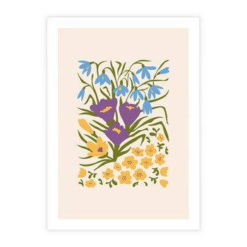 Plakat bez ramy 40x50 - Kwiatowe Przenikanie - kwiaty, sztuka nowoczesna