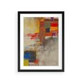 Plakat w ramie 30x40 - Abstrakcja olejna - kształty i kolory - abstrakcja, olejna - rama czarna