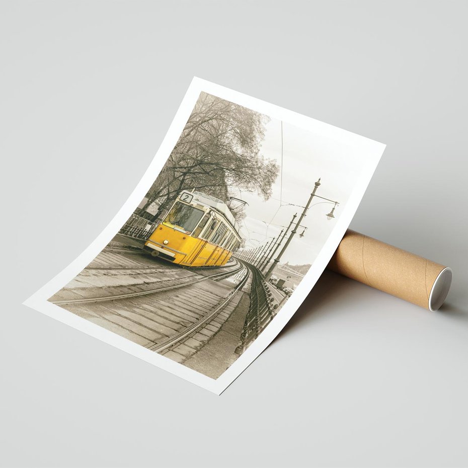 Plakat bez ramy 21x30 - Tramwaj w Lizbonie - Lizbona, tramwaj