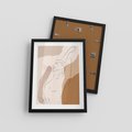 Plakat w ramie 30x40 - Sztuka Nagiej Formy - szkic nagiej kobiety, kolory beżowe - rama czarna