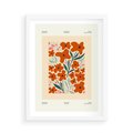 Plakat w ramie 50x70 - Refleksje Kolorowych Tajemnic - kwiaty, kompozycja - rama biała