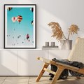 Plakat w ramie 30x40 - Balonowa Ekscytacja - balony latają w powietrzu, wyścigi balonów - rama czarna