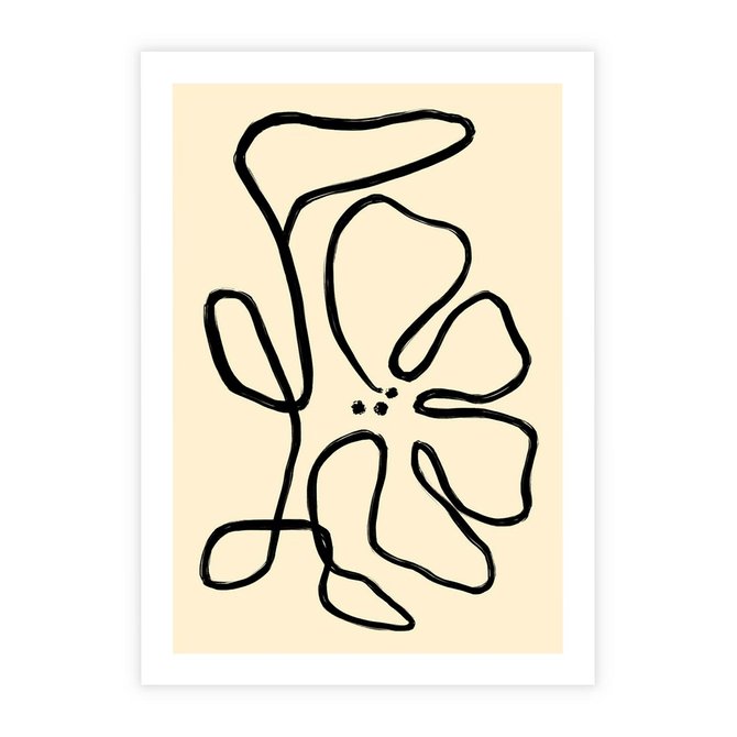 Plakat bez ramy 21x30 - Zaklęte Aberracje - abstrakcyjna sztuka, przypominająca kwiat