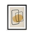 Plakat w ramie 30x40 - Rozkwitające Formy - abstrakcyjne nieregularne kształty, minimalistyczny plakat - rama czarna