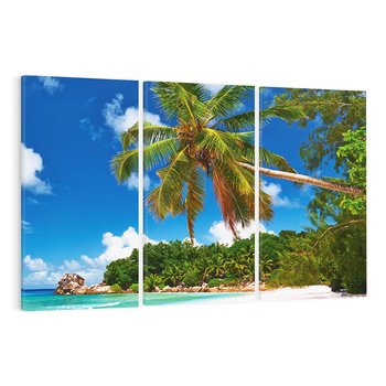 Obraz na płótnie 120x80 - Oaza palm na plaży - palma, plaża