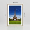 Plakat w ramie 50x70 - Eiffla: symbole Paryża - Eiffla, Paryż - rama drewno