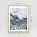 Plakat w ramie 40x50 - Góry Śnieżnej Krainy - góry, szczyty - rama drewno