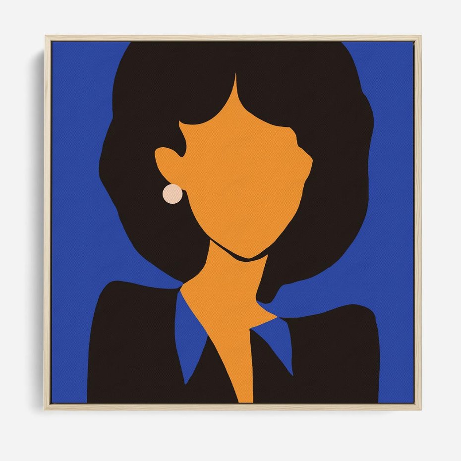 Obraz w ramie 80x80 - Modernistyczne Wibracje - sztuka nowoczesna, plakat - rama drewno